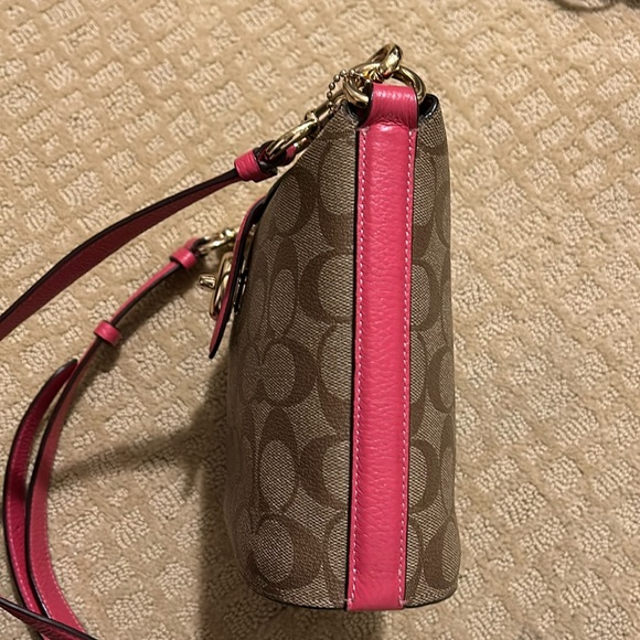 Coach Bags Coach Addie Crossbody In Signature Canvas And Pink